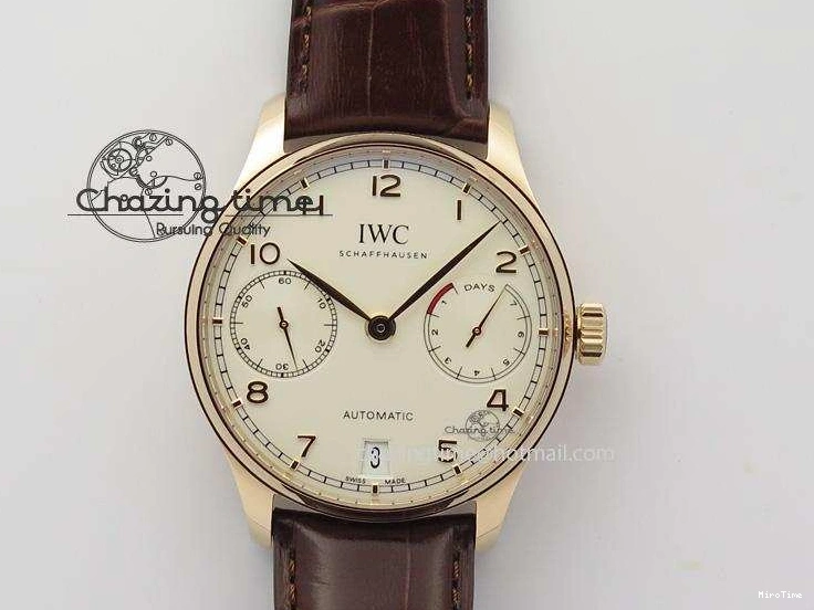 MIROTIME 0128 Fashionable Portuguese Real PR RG IW500701 ZF 1:1 Best Edition On Brown Leather Strap A52010 V 7302